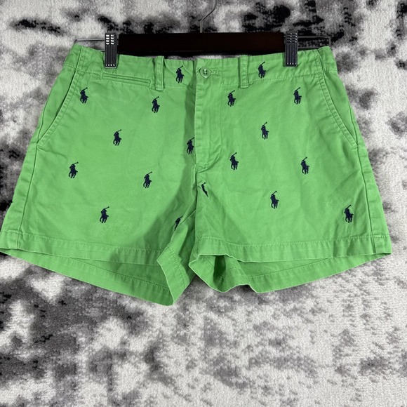 Ralph Lauren Sport Shorts Womens Size 2 Green Pony Preppy Vintage‎ Casual